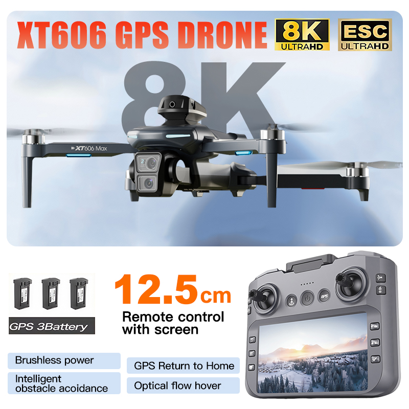 XT606 MAX 3 battery Drone 4k 8 - Drone Photogrammetry review and price
