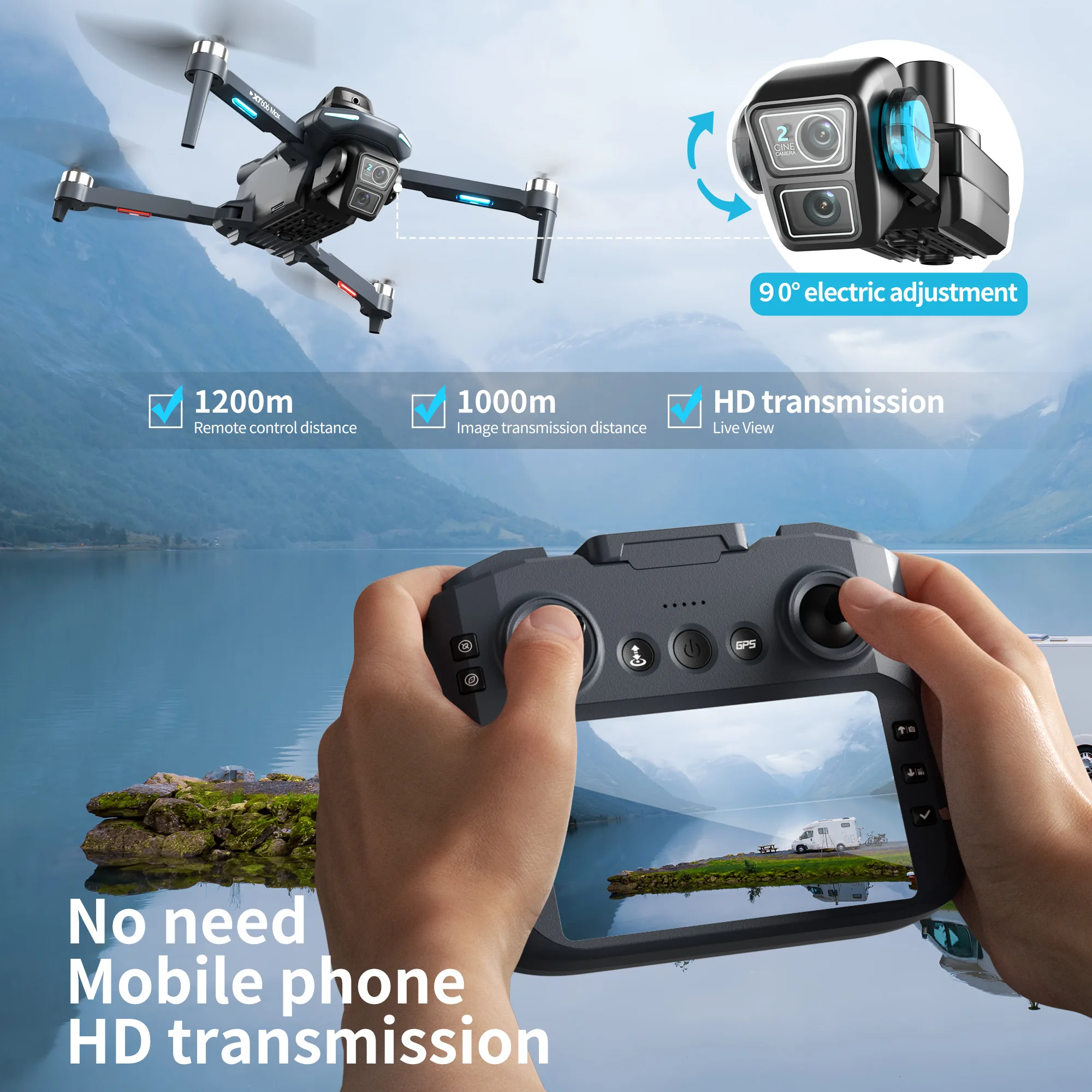 Original XT606 MAX GPS Drone H - Drone Photogrammetry review and price